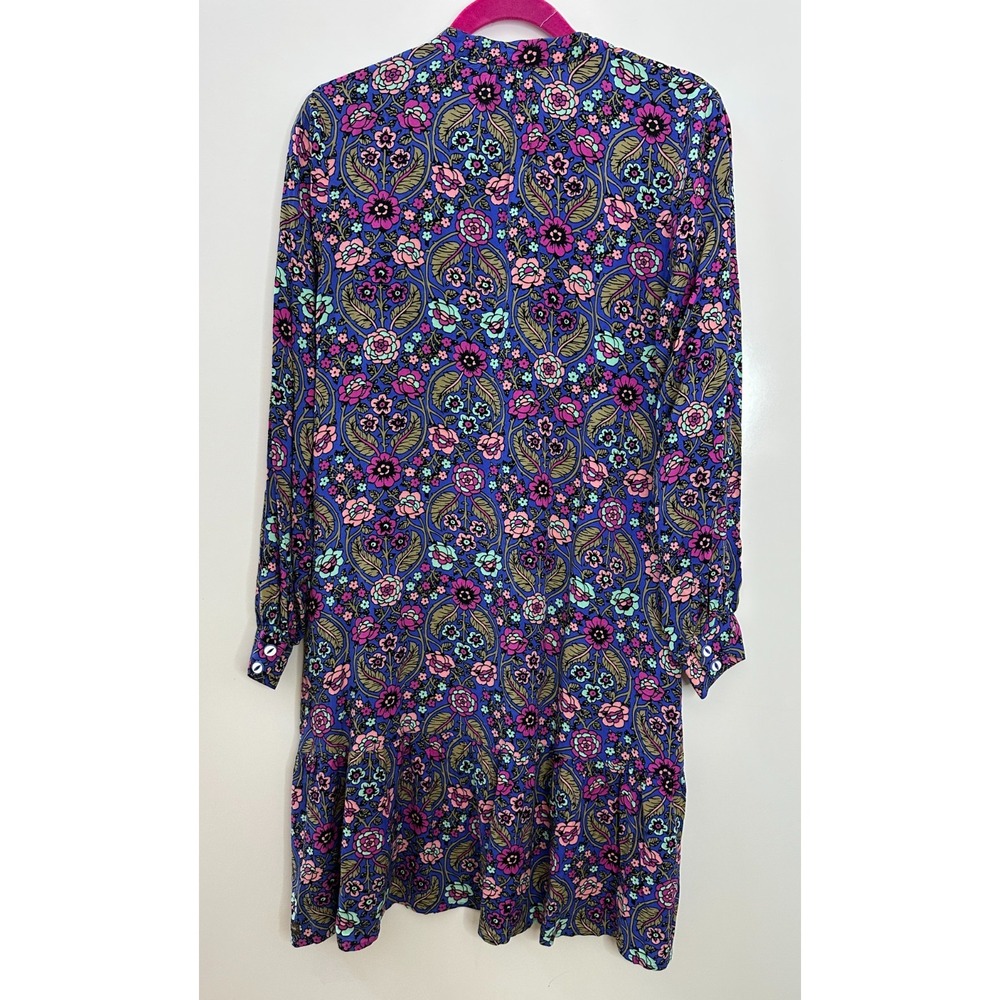 Matilda Jane Thoughts and Dreams Boho Floral Tunic Dress Purple Blue Size Medium - Picture 8 of 9